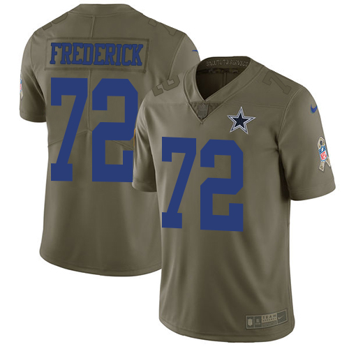 Nike Cowboys #72 Travis Frederick Olive Men's Stitched NFL Limited Salute To Service Jersey